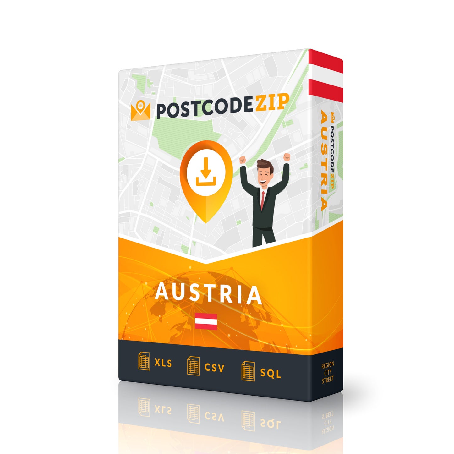 Austria, Complete premium data set of streets