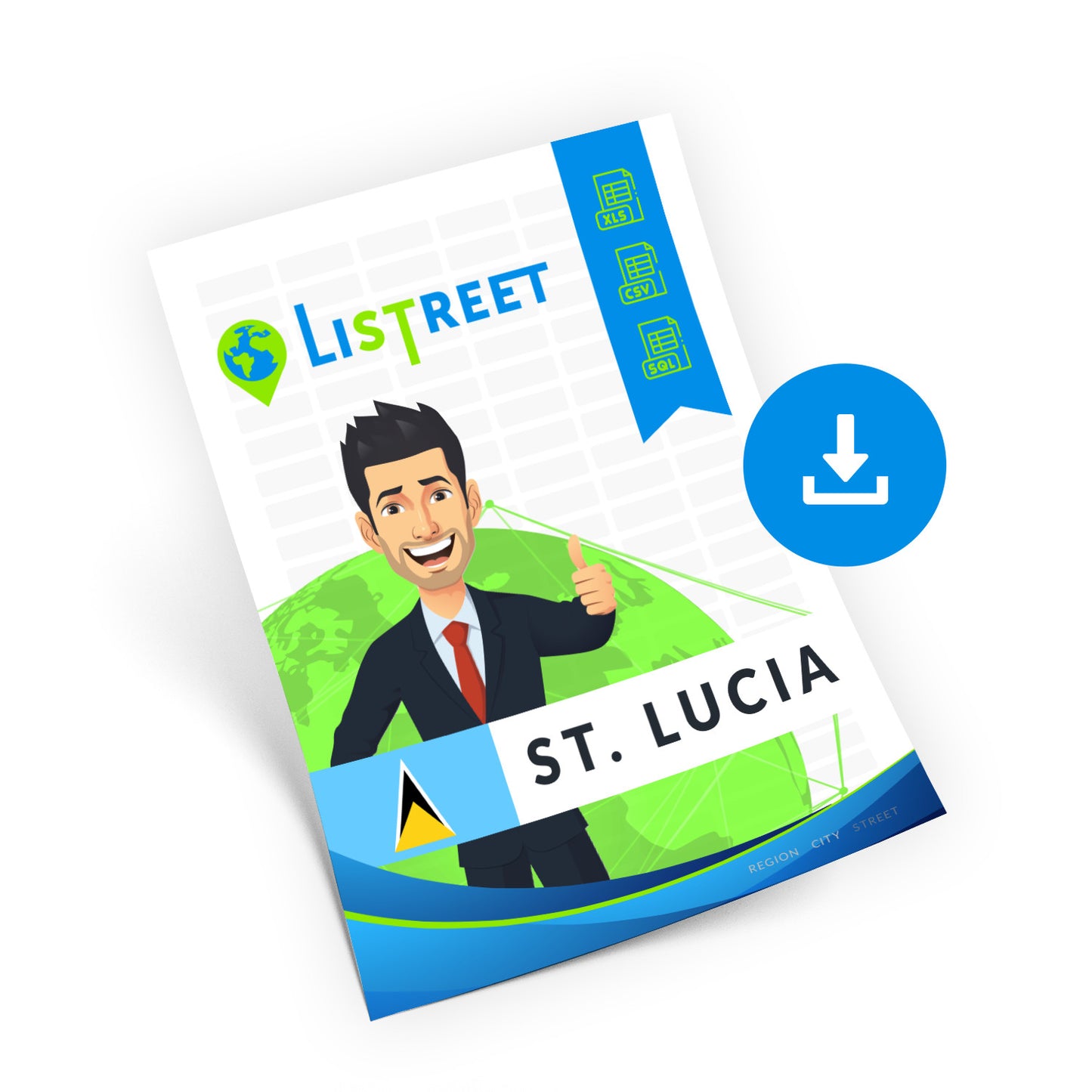 St. Lucia, Location database, best city file