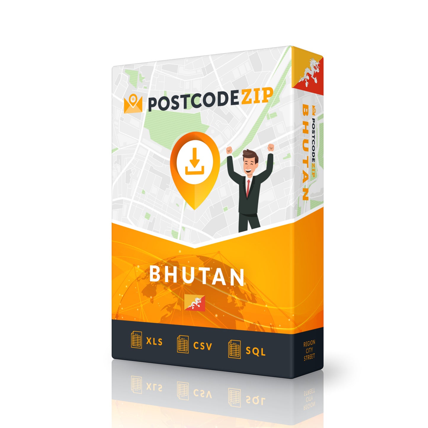 Bhutan, Complete premium data set of streets