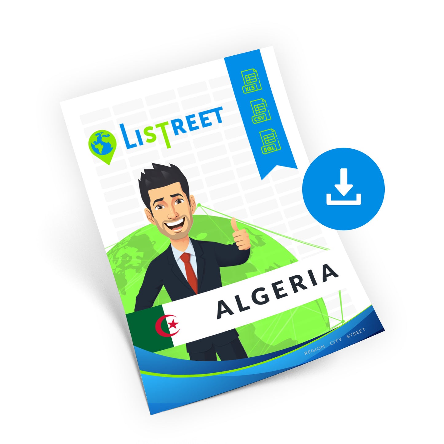 Algeria, Complete premium data set of streets