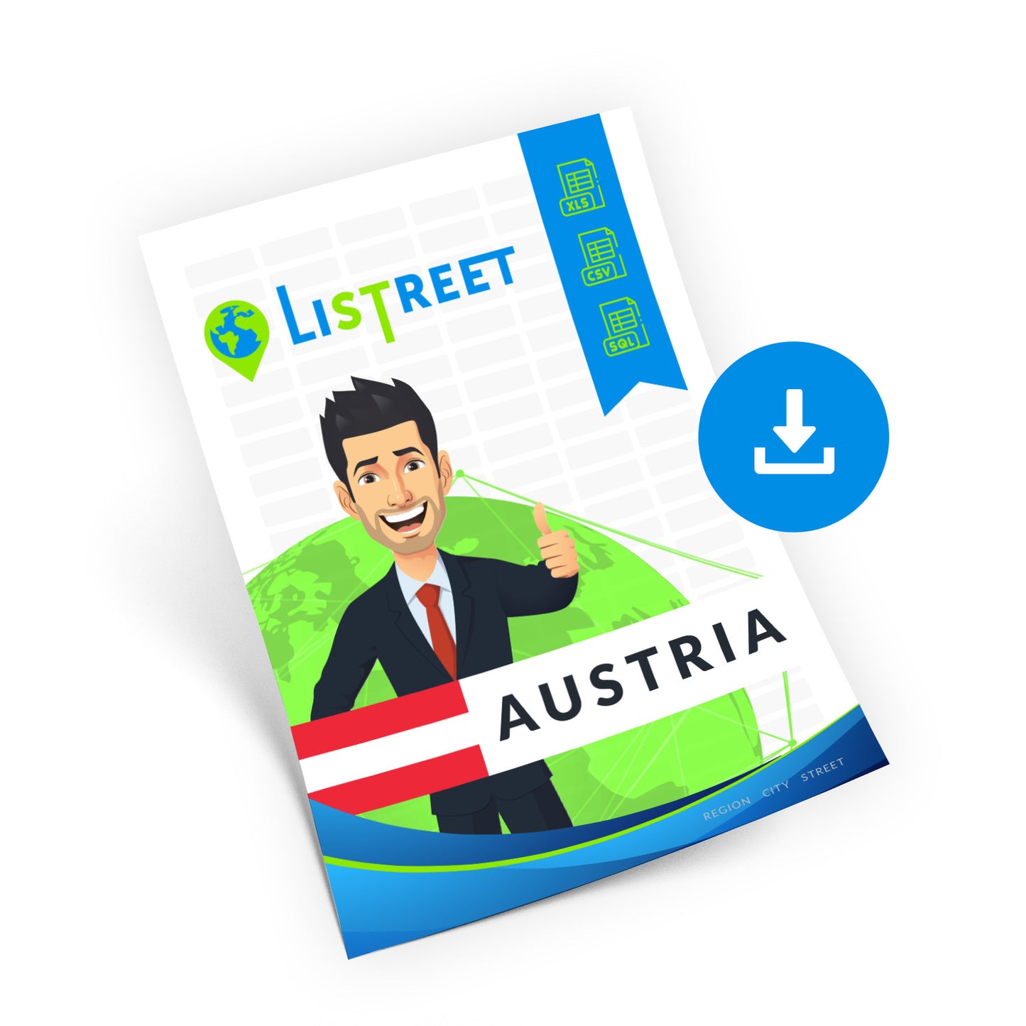 Austria, Complete premium data set of streets