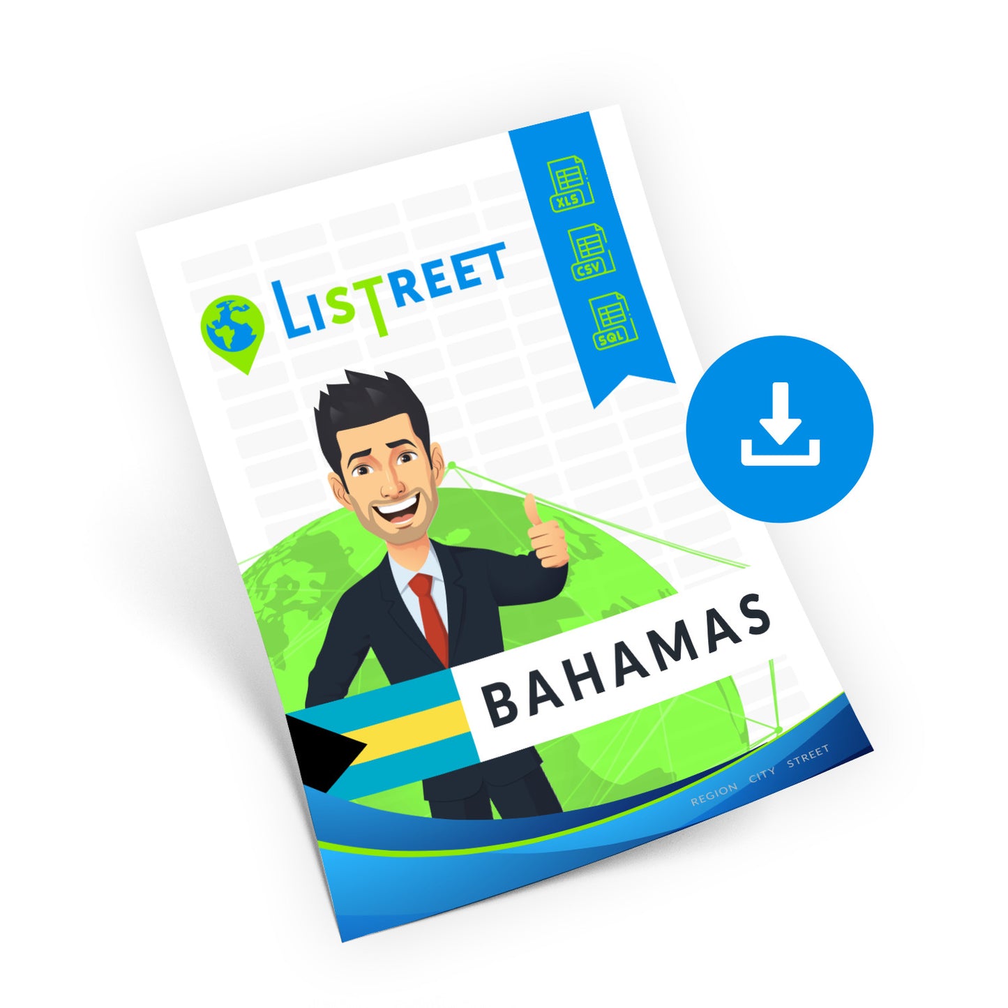 Bahamas, Complete premium data set of streets