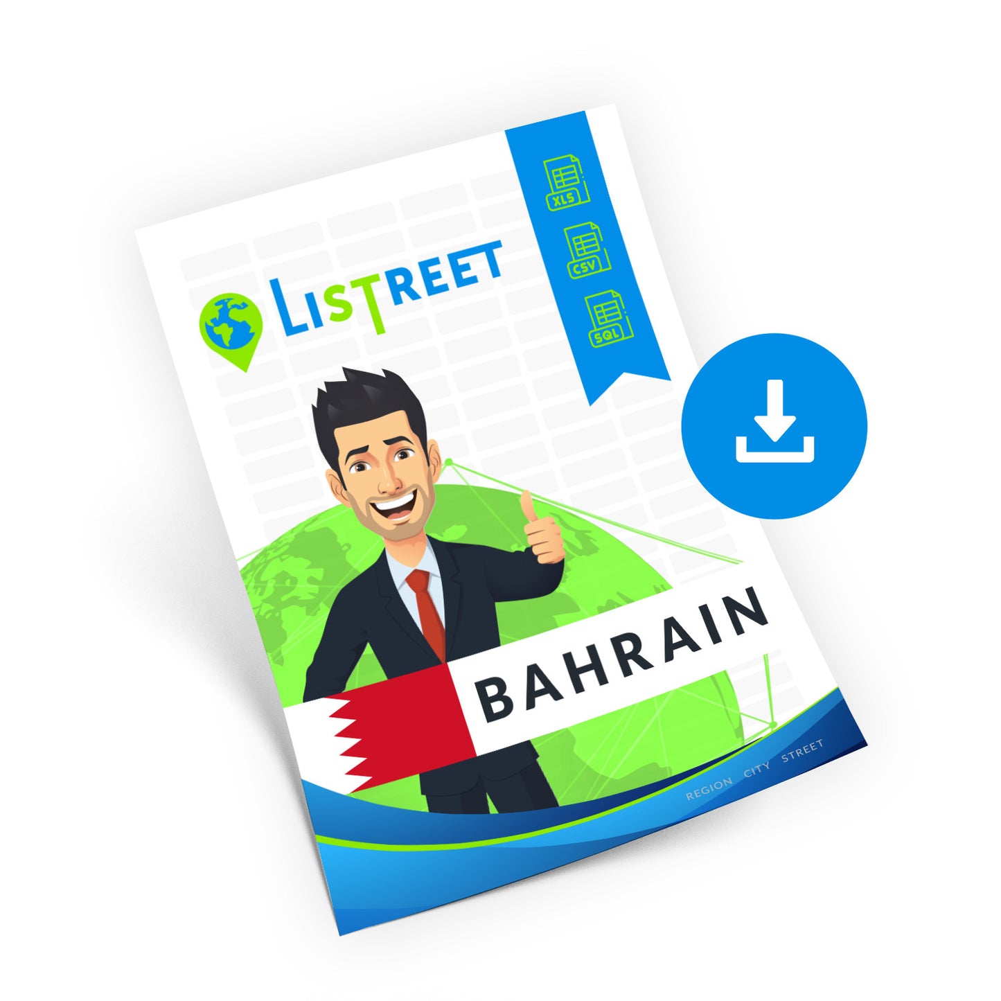 Bahrain, Complete premium data set of streets