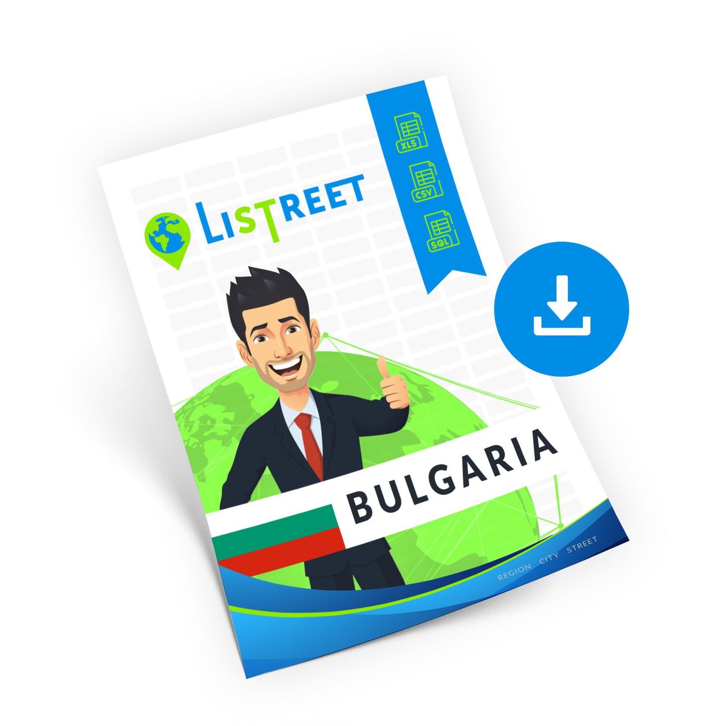 Bulgaria, Complete premium data set of streets