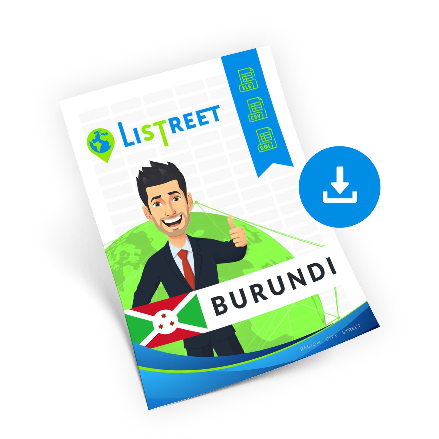 Burundi, Complete premium data set of streets