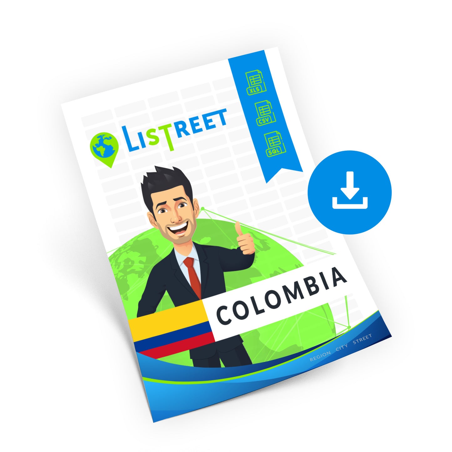 Colombia, Best file of streets, complete set