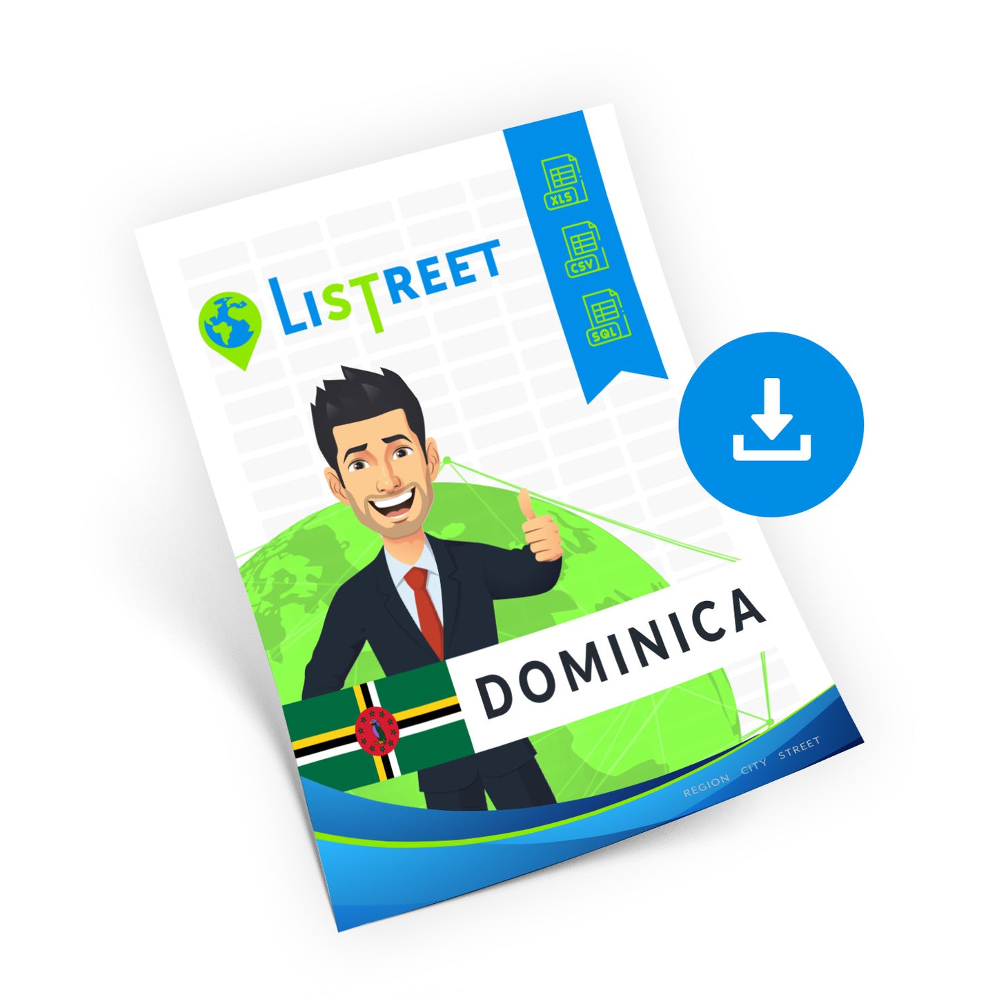 Dominica, Best file of streets, complete set